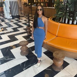 Zara Blue Pencil Skirt